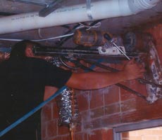 masons drilling wall