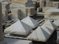 rockfaced block pyramids